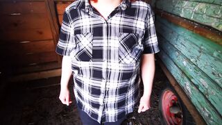 Open blouse and slap her tits red