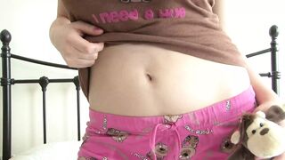 Hot babe wear this sexy baby doll and she is proud about it