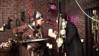 Horny babe keeps her pants on and fucks with pleasure