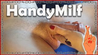 Handjob in Condom, but let him cum in my Hands.