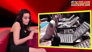 Teen Jasmin Babe reacts to her pool gangbang video (German)