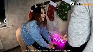 The guy fucked a beauty with a ponytail in the ass