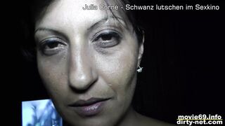 Balkan bitch Julia Corne sucks a dick in an adult theater