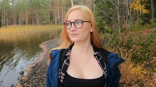 REDHEAD young girl’s trip to the forest ended up in sex
