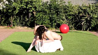 Strapon Fucked Outside Where The Neighbors Can See