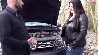 bei autopanne notgeile fahrerin angewichst