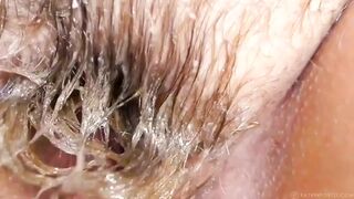 Combing my hairy bush