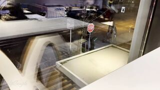 Blowjob and Sex in fast food restaurant and dirty cumshot - very risky :P