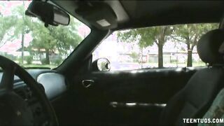 Alyssa Hart Give Big Dick Handjob In Car