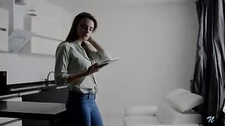 Full titted amateur intense pussy rub