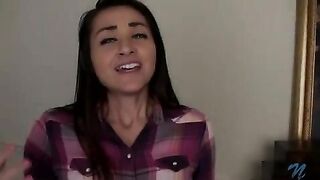 Cute girl next door cums on her favorite toy