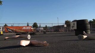 Two sluts are tied up to be fucked in submission