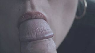 Sensual close-up blowjob from amateur girlfriend