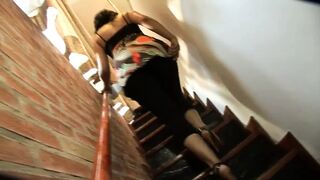 A cuckold husband watches his wife give a blowjob and fuck