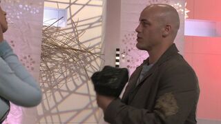 Blonde bimbo sucks dick in bed like a pro