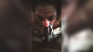 Mature PAWG sub slut face fucked by rough young BBC