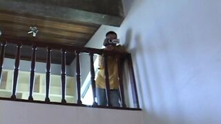 Hot blonde girl gets her pussy and ass fucked by a friend on