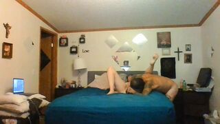 Satin Lady gets her first feel of her new favorite toy