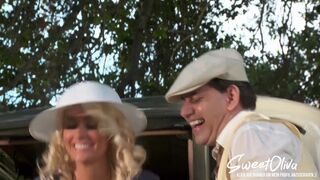 outdoor fuck vintage style, hot blonde milf loves big cock