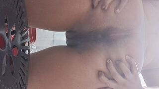 My stepmom plays and masturbates until she squirts