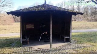 Outdoor pissing in the park, in the bushes in the city...one day with munichgold.....