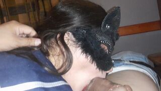 Schoolgirl licking my balls