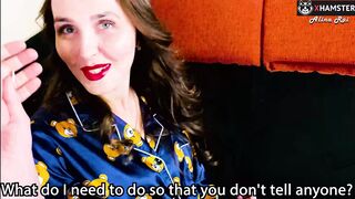 Stepsister gave me a blowjob and then she is going to kiss her boyfriend. LoL