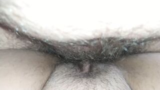 Big hairy daddy bear fuck my teen pussy bareback! Female POV