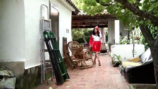 Cosplay in high heels makes tattooed bade ride hard cock