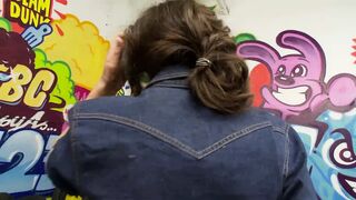 Slutty blonde Lucy Love strips her tits on Kai's cock