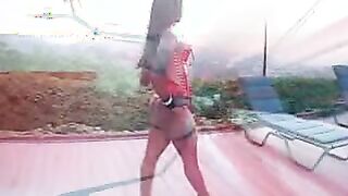 Ebony Housewife Slurping a Huge Cock