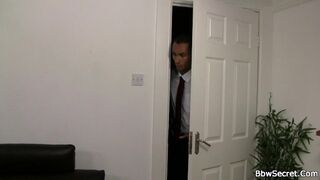 Black man cheating on wife with huge woman