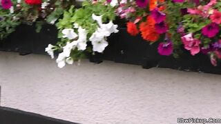 Busty bitch sucks and rides cock in the restroom