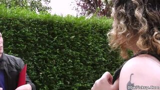 Curly BBW is seduced by a stranger