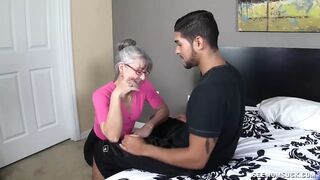Horny Granny Sucks A Young Dick