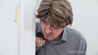 Old Goes Young - Naughty hottie gets caught red-handed