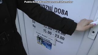 Brunette banged with two cocks twhorugh holes in her tights