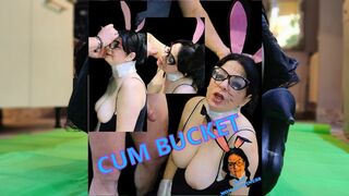 CUM BUCKET - Slut sucks dick