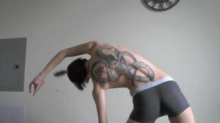 Asian FTM exercising