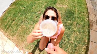 drinking piss for funnel and deep throat ,pee -aprilbigass-