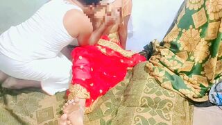 Desi couple sex In Red saree