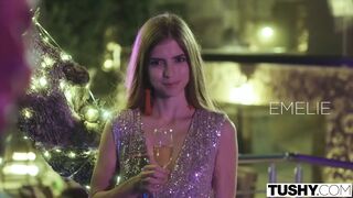 TUSHY - Stunning Emelie has the DP of her dreams