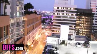 BFFS - Busty Girlfriends In Sexy Neon Bikinis Get Wild With Sex Toys And Lucky Stud After Festival