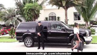 InnocentHigh - Schoolgirl Fucks Personal Driver