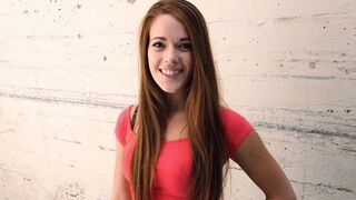 Cute Young Petite Teen Redhead Picked Up And POV Fucked