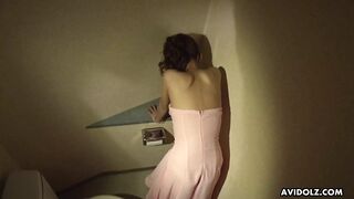 Japanese Mai Takizawa masturbating in restroom uncensored.
