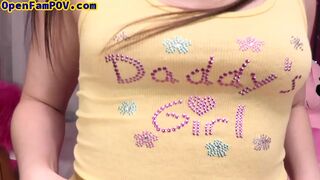 POV stepdaughter teen fucked by kinky perv stepdaddy