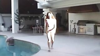 Hot Asian in bikini fucking outdoors!