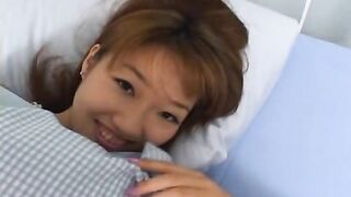 Shy and Cute Japanese teen gives a perfect handjob