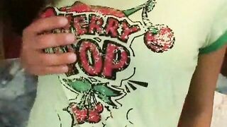 Masturbating teenage girl